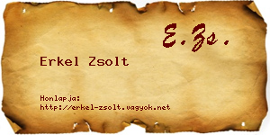 Erkel Zsolt névjegykártya